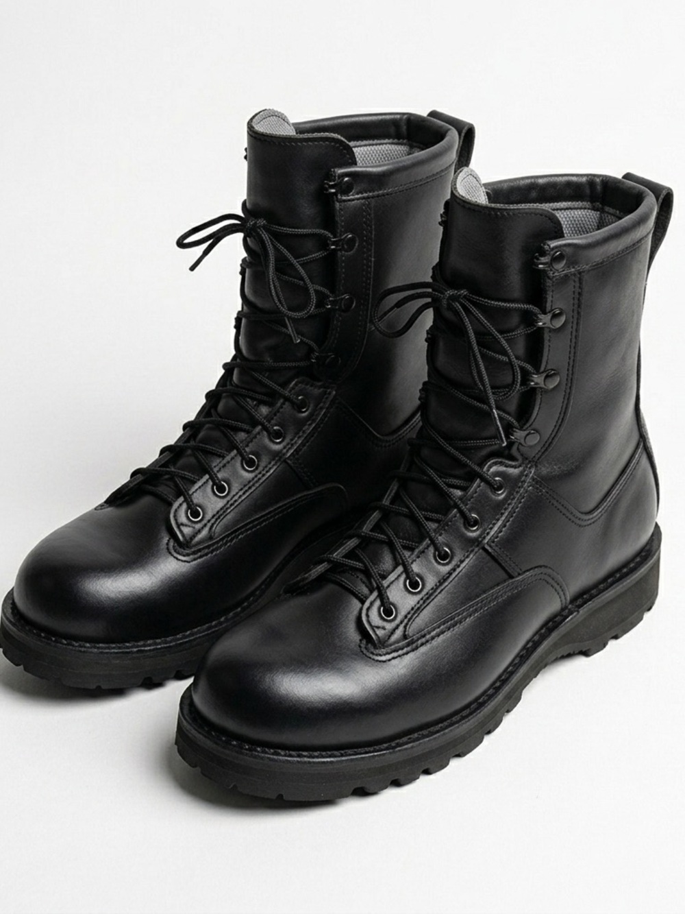 Belleville Mens 10.5 Black Leather GoreTex Zip Distressed Grunge Combat Boots - Picture 1 of 12